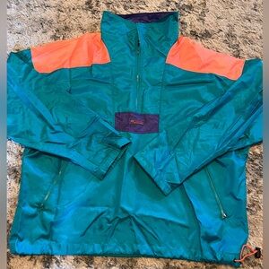 Vintage Columbia Blue and coral Windbreaker Jacket